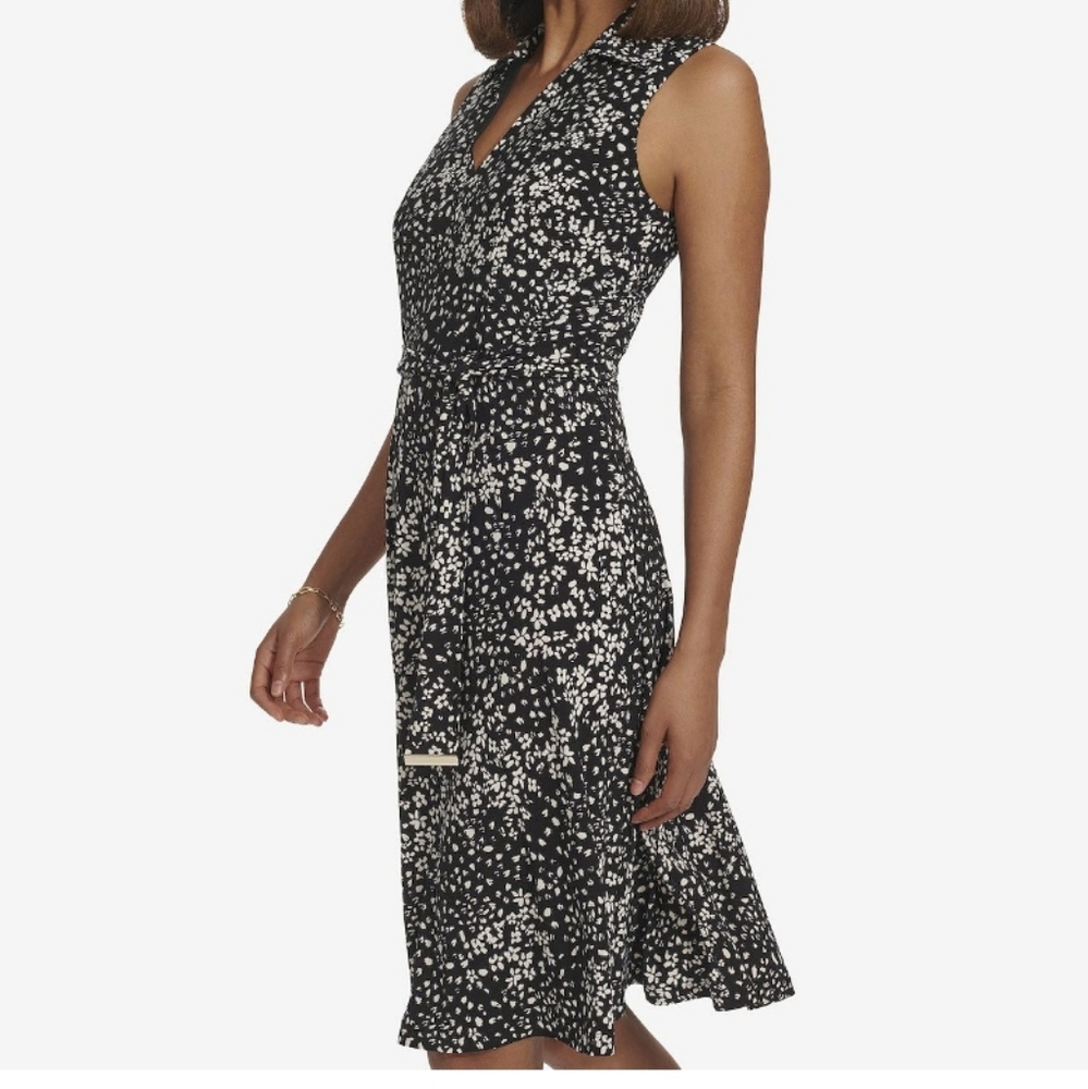Harper Rose Sleeveless Printed Black and White Dress Size 12